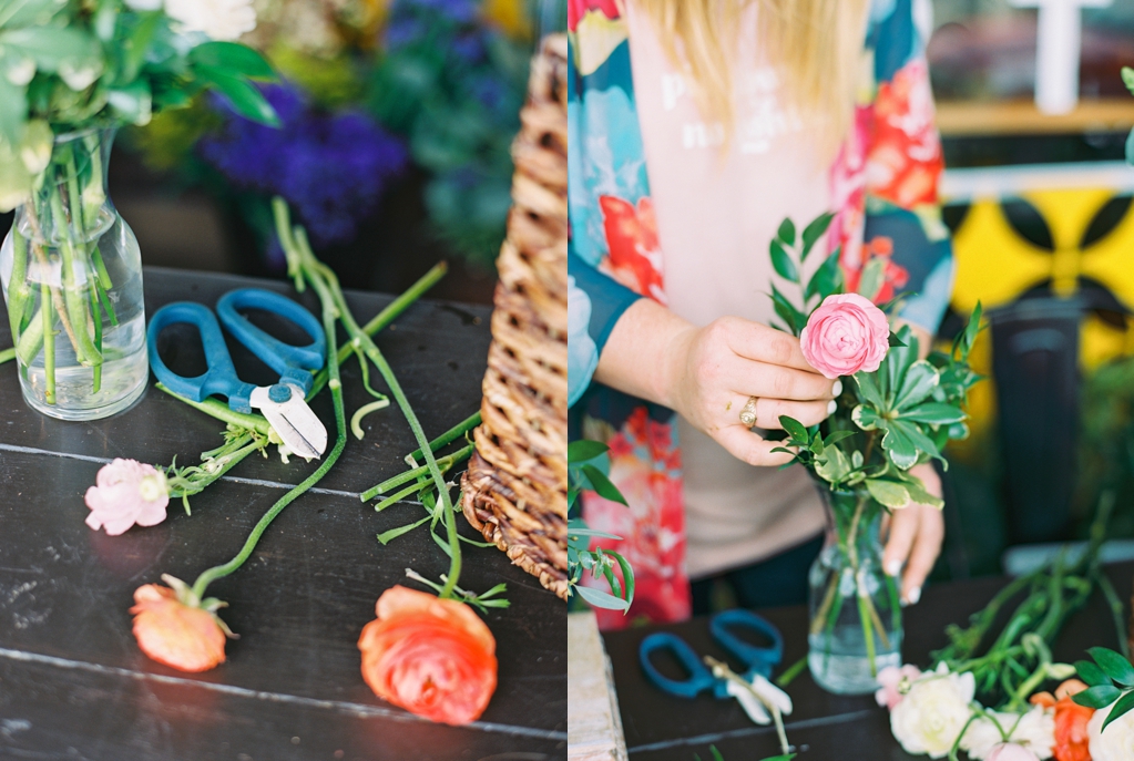 Floral branding photos, and pop up shop