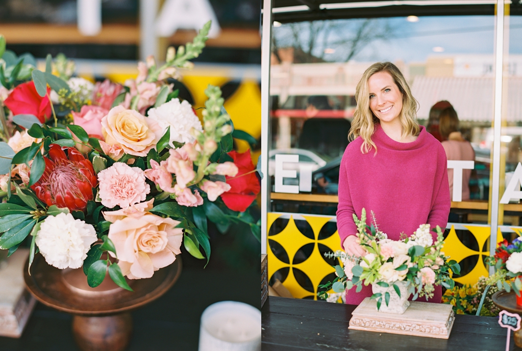 Floral branding photos, and pop up shop
